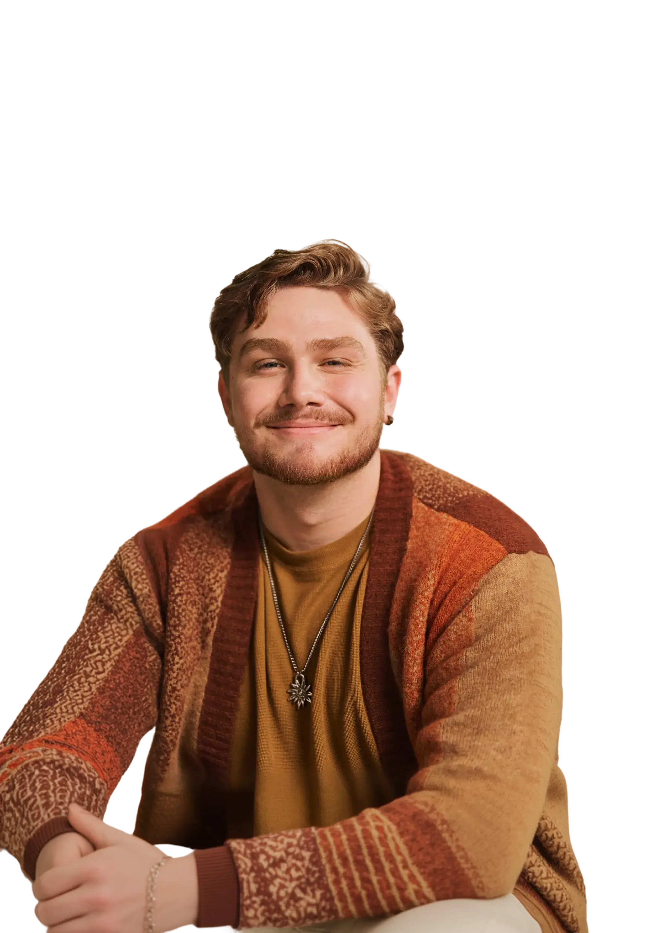 Man showing weight loss results